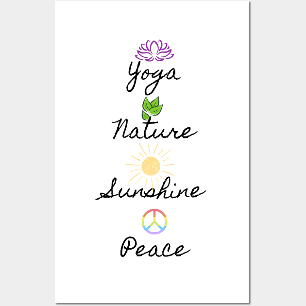 Yoga, Nature, Sunshine, Peace Wall Art by Design Studio by Kat OM